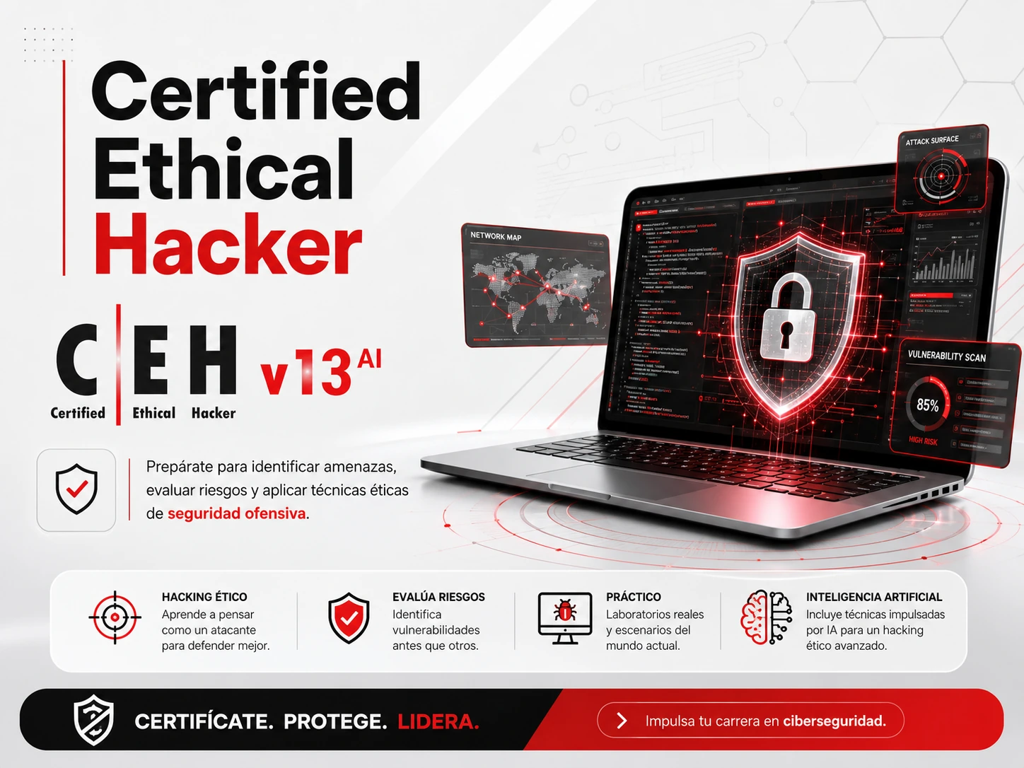 Presentación general de la certificación CEH v13 AI y su ruta de preparación